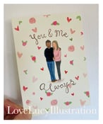 Image of Personalised Couple Portrait Card