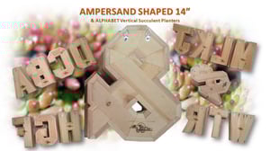 Image of Vertical Succulent Planter Box Small Letters Numbers Ampersand