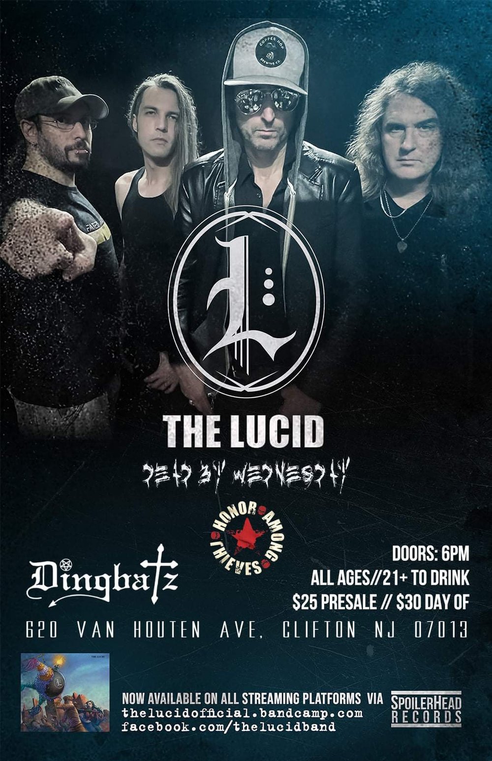 Image of THE LUCID w Special Guest HONOR AMONG THIEVES @ DINGBATZ: Friday May 20th, 2022
