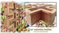 Image 2 of Vertical Succulent Planter Box - LARGE 22” HASHTAG SYMBOL- 