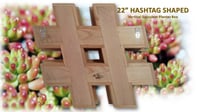 Image 4 of Vertical Succulent Planter Box - LARGE 22” HASHTAG SYMBOL- 
