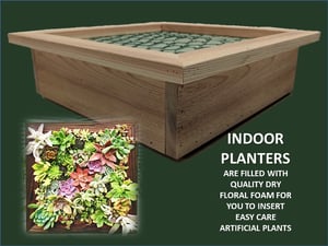 Image of Vertical Succulent Planter Boxes - SQUARE RECTANGLE