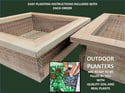 Vertical Succulent Planter Boxes - SQUARE RECTANGLE 