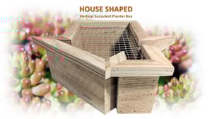 Image of Vertical Succulent Planter Box - 13" HOUSE Shaped Planter Box