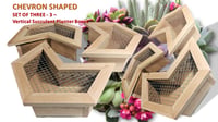 Image 3 of Vertical Succulent Planter Boxes: Chevron/Arrow Shaped Set of 3