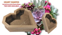 Image 3 of Vertical Succulent Heart Shaped Planter Boxes: