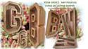 Vertical Succulent Planter Box Large 25" Letters Numbers