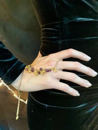 Amethyst and Citrine Hand Chain