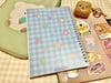 blue gingham sticker book