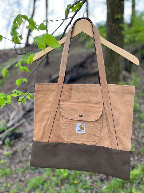 Image of A Frame Brown Carhartt Tote .2