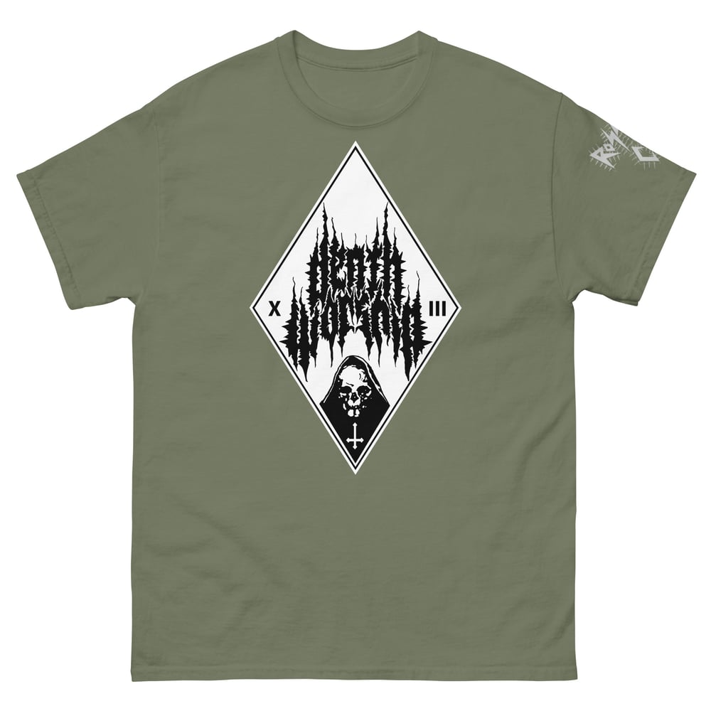 Image of Death Worship Diamond Logo Green Shirt