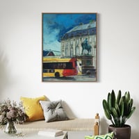 Image 4 of Painting / maleri / "Kbh – Malerdrømme og tankestreger – Kongen, bussen og borgen" / 80x100 cm