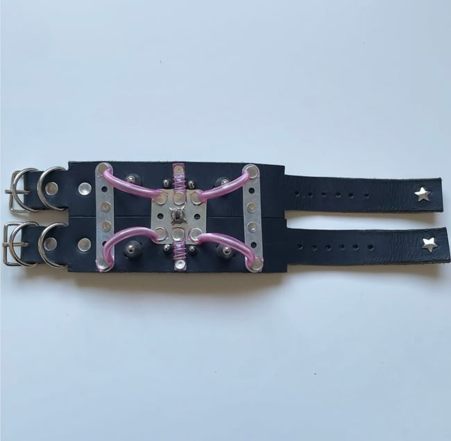 electro leather cuff