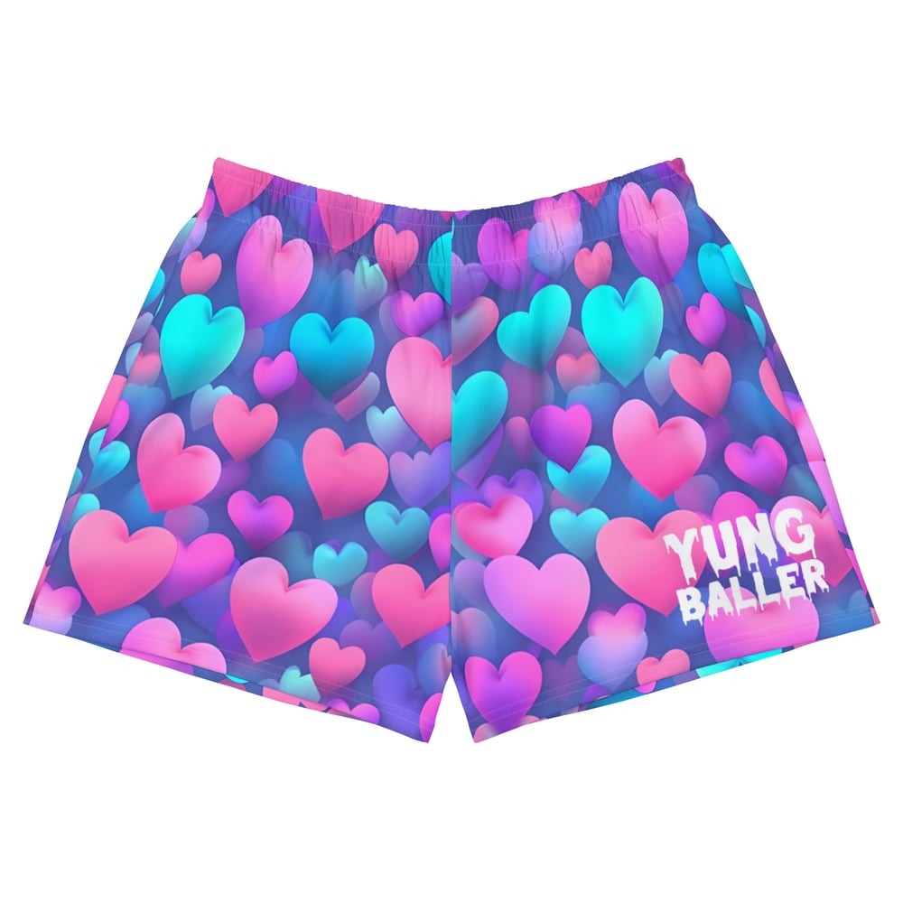 YB Women's Heart Athletic Shorts