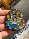 Glow in the Dark Chakra Spaceman pin glitter