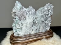 Image 24 of Druzy Quartz Crystal With Green Fluorite #452 