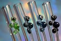 4 Pack of Glass Straws with Designs 