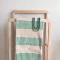 Oversized Raw Cotton Throw - Sea Green