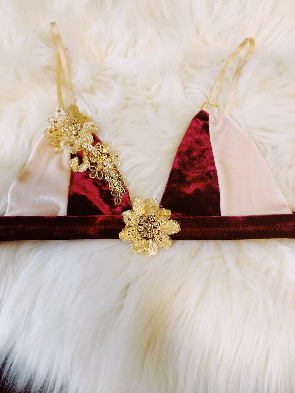 Gold dust woman bralette