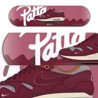Image 1 of Air max 1 x patta "the wave" maroon.