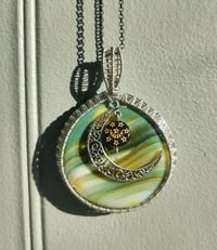 Image 4 of Silver Agate Moon Pendant 