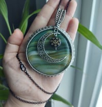 Image 2 of Silver Agate Moon Pendant 