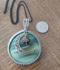 Image 5 of Silver Agate Moon Pendant 