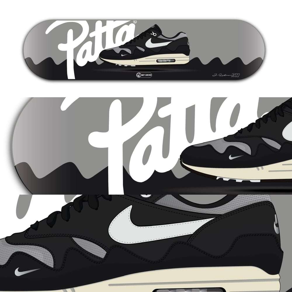 Image of Air max 1 x patta "the wave" Black