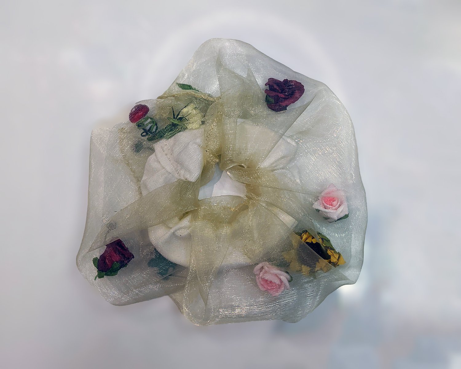 Image of CATCALL Flower Filled Oversized Organza Scrunchie