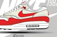 Image 4 of Air Max 1 OG Anniversary 'Red'