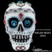 Image of Day of the Dead Jeweled Sugar Skull Sculpture Dos 