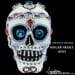 Image of Day of the Dead Jeweled Sugar Skull Sculpture Dos