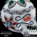 Image of Day of the Dead Jeweled Sugar Skull Sculpture Dos