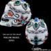 Image of Day of the Dead Jeweled Sugar Skull Sculpture Dos