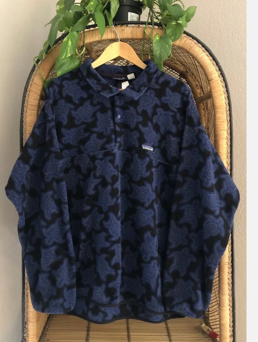 Rare Vintage Patagonia ZEN TURTLE Snap T Synchilla Jacket XL