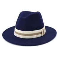 Image 2 of Wide brim Fedora w/hat band