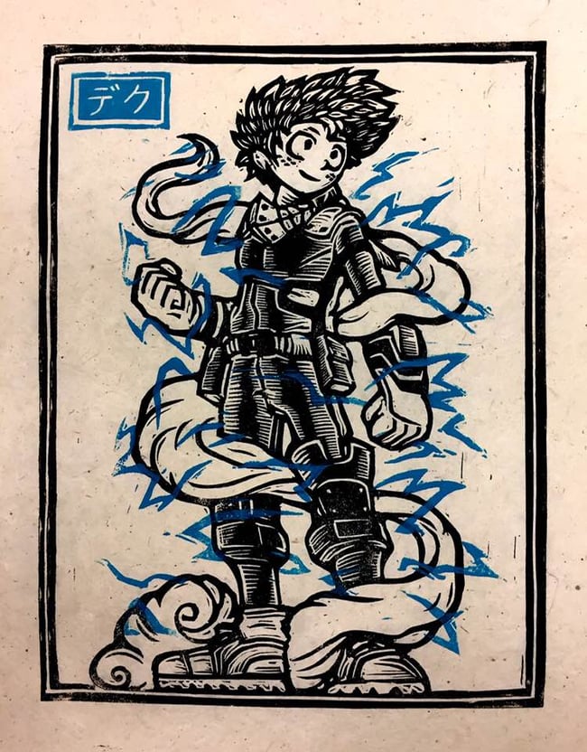 Deku Block Print