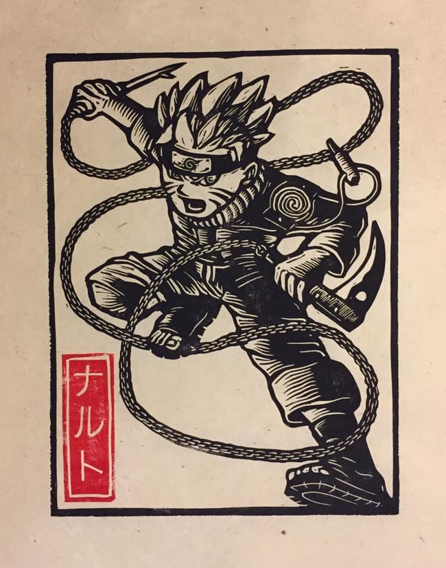 Naruto Block Print
