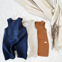 Image 1 of LINEN ROMPER-short style