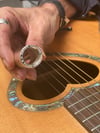 sterling silver guitar slide with black diamonds