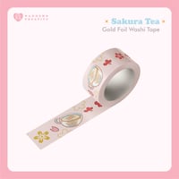 Image 1 of Sakura Tea Foiled Washi Tape