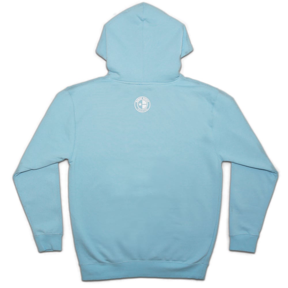 Image of HOUSTON SIPPERS CUP POWDER BLUE PULLOVER HOODY