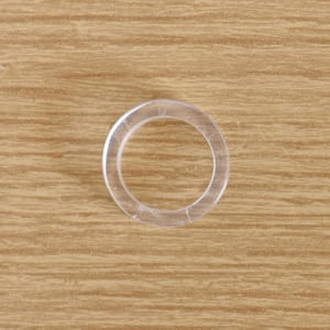 Image of Clear Quartz antique style flat band ring