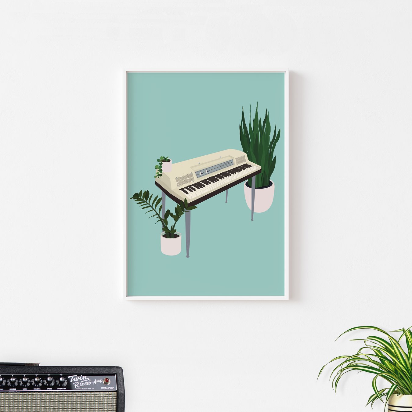 Image of Wurli Piano Houseplant Print