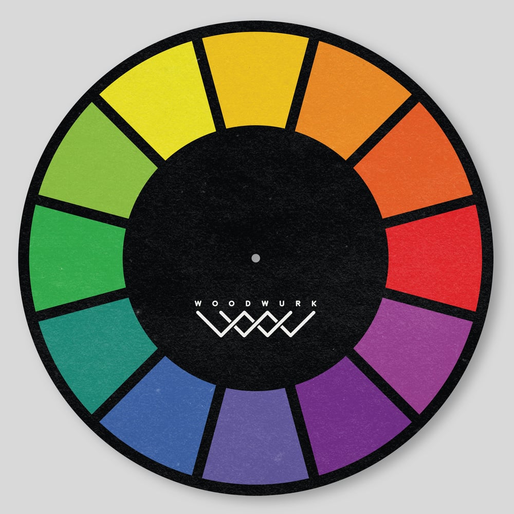 12" Slipmats (Pair or singular) - Tones Colour Wheel design