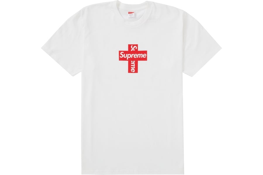 Image of Supreme Cross Box Logo Tee White Sz S