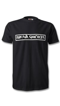 'Bruva Smokes' logo 1 Black Tee 