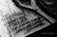 Image 4 of I Won't Feel the Same 18 x 24" [Original Charcoal Drawing Framed]