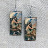 Wooden Mermaid Earrings