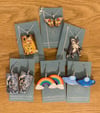 Wooden Rainbow Pride Earrings